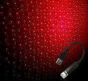 USB-stjerneprojektor - rød/lilla stjernehimmel