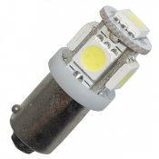 Diodelampe 12V 5xSMD xenon hvid BAX9s