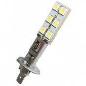LED-lampe 12V 12xSMD Xenon hvid H1 AC