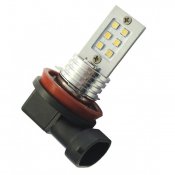 Led-lampe 12V 12xSMD Xenon hvid H8