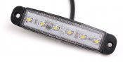 Supertyndt positionslys med 6xLED 12-24V E-mærket