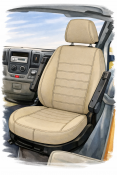 Sædebetræk til Adria autocamper – Fiat Ducato 2006- | Beige