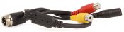 Adapterkabel 4PIN han til RCA hun & DC hun