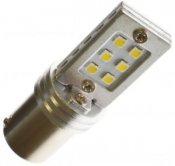 Diode lampe 12V 12xSamsung dioder xenon hvid BA15s