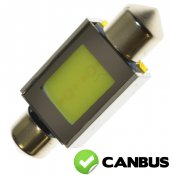 Diodelampe 12 V 1xCOB xenon hvid 39 mm spolelampe