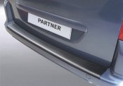 Lastbeskytter / kofangerbeskyttelse i ridsefast ABS-plast til Peugeot Partner fra 2008-2018