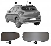 Solskærm Dacia Sandero fra 2021-