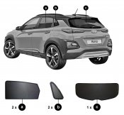 Solskærm Hyundai KONA fra 2018-2023