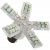 Diodelampe 12V 40xSMD 5-fløjet rød BAY15d