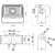 Bakkamera system splitscreen 7 tommer 2 standard kameraer