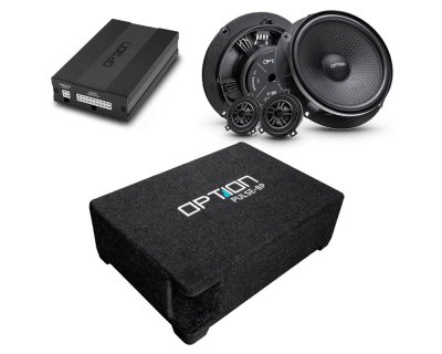 Højttalersæt til Volkswagen Crafter fra 2017 og frem | Lydpakke til foran, DSP-lydprocessor, forstærker og subwoofer (PULSE-8P)