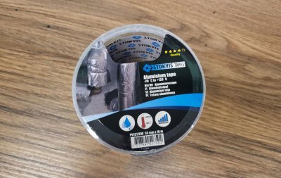 Aluminiumstape - 50 mm bred, 10 m lang
