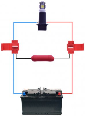 Modstandskabel 12V | 5 Watt / 1 par