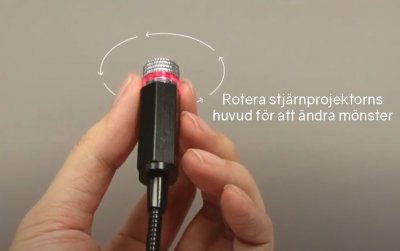 USB-stjerneprojektor - rød/lilla stjernehimmel