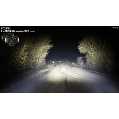Orion+ LED ekstra lys | 100W | Valgfrit positionslys i hvid/orange