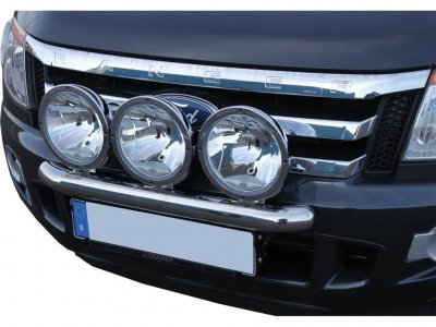 Ekstra lygtebeslag i rustfrit stål til 3 ekstra lygter til Ford Ranger fra 2012-2015