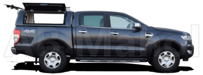 Force Pro Ladkassekappe med åbne sideluger til Ford Ranger Double Cab 2012-