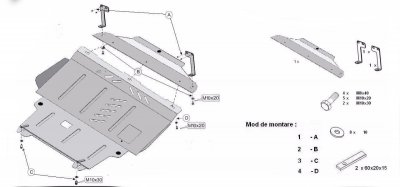 Sumpplade til Ford Ka+ fra 2016-