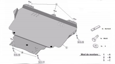 Sumpplade Ford Transit Connect fra 2013-2024