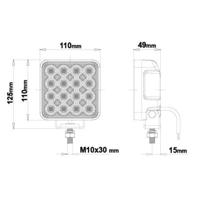 LEDSON Luna SQ64 | LED-arbejdslys 64W