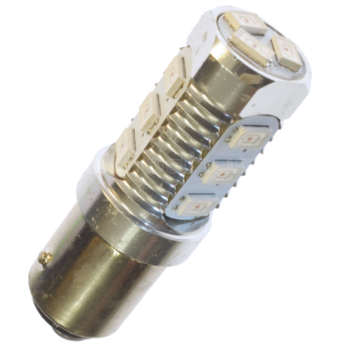 LED-lampe 12V BAY15d 12 SMD - Xenon hvid