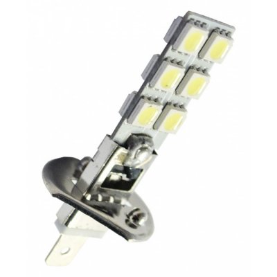 Led-lampe 12V 12xSMD Xenon hvid H1