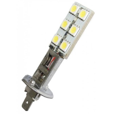 LED-lampe 12V 12xSMD Xenon hvid H1 AC