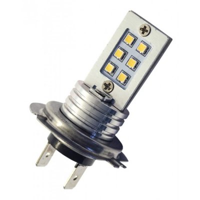 Led-lampe 12V 12xSMD Xenon hvid H7