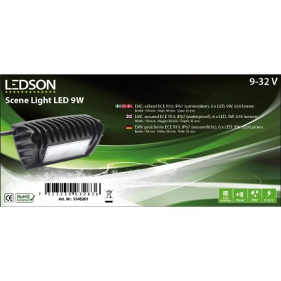 LEDSON Scene Light - LED-arbejdslys - 9W, projektørlys