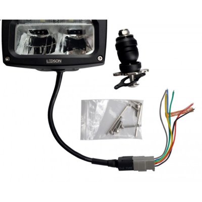 LEDSON Plovlys i LED med fuldt, dyppet, positionslys og indikator | 80W | Glas med varme!