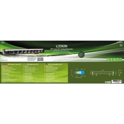 LEDSON Titan LED Ramp - 516 mm (20,5"), 100W, 10-30V | Med positionslys