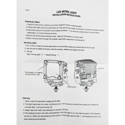 LEDSON Blaze LED arbejdslampe - 43W, projektør, varmelinse