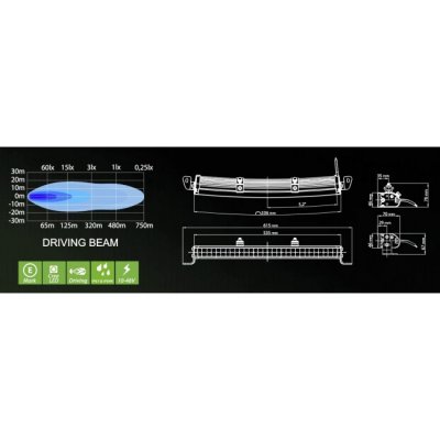 LEDSON Apollo C LED Rampe - 535 mm (21,5"), 105W, 10-30V
