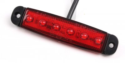 Supertyndt positionslys med 6xLED 12-24V E-mærket