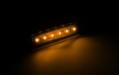 Supertyndt positionslys med 6xLED 12-24V E-mærket