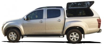 Ladkassekappe med oplukkelige vinduer til Isuzu D-Max (Double Cab) fra 2012-
