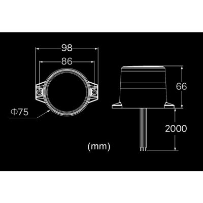 LEDSON Optoguard - Pod/Minirotella LED-lommelygte | Dimensioner
