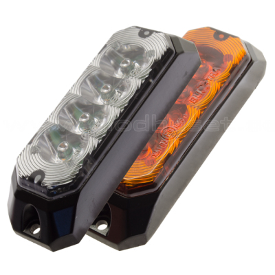 Lygte med 4/6 blitzhoveder i orange | 9-36V | ECE R65