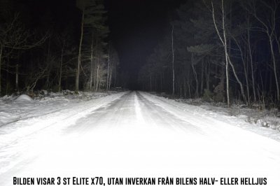 LED ekstralampe Elite X70 - 170 mm, 70 W, 11000 lm, 9-32 V