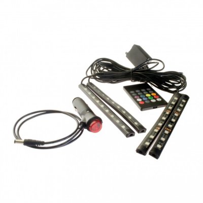 RGB LED-strips, musikstyret interiørbelysning