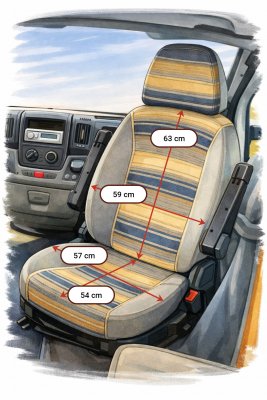 Sædebetræk til Adria autocamper – Fiat Ducato 2006-