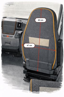 Sædebetræk til Dethleffs autocamper – Fiat Ducato 2006-