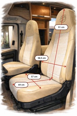 Sædebetræk til Knaus autocamper – Fiat Ducato 2006-