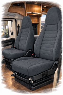 Sædebetræk til Knaus autocamper – Fiat Ducato 2006- | Antracit
