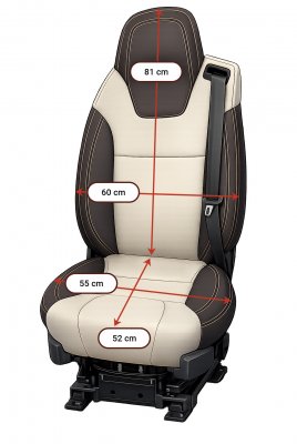 Sædebetræk til Kabe autocamper – Fiat Ducato 2015-