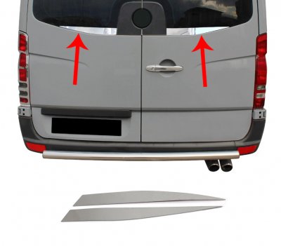 Bagrudelister i rustfrit stål til Mercedes Sprinter 2006-2018