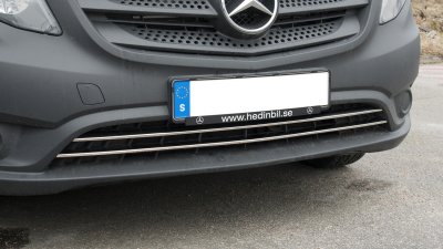 Nedre grill Mercedes Vito 2014-2020 til biler med umalet kofanger.