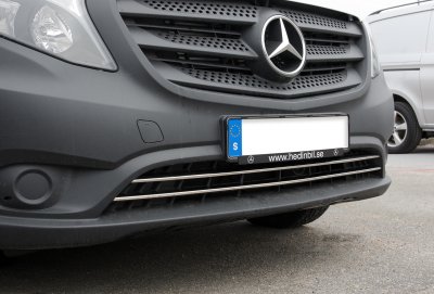 Nedre grill Mercedes Vito 2014-2020 til biler med umalet kofanger.