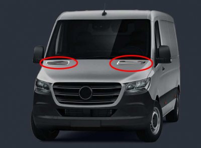 Detaljer om luftindtag Sprinter (Mercedes) 2018-