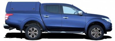 Force Pro Ladkassekappe med åbne sidepaneler til Mitsubishi L200 (Double Cab) fra 2016-.